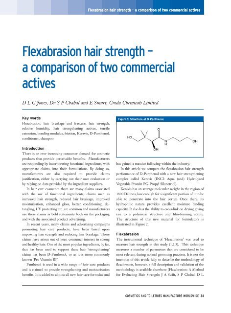 Flexabrasion hair strength – a comparison of two commercial actives