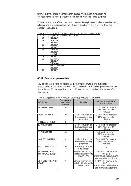 A survey and health assessment of cosmetic products for children