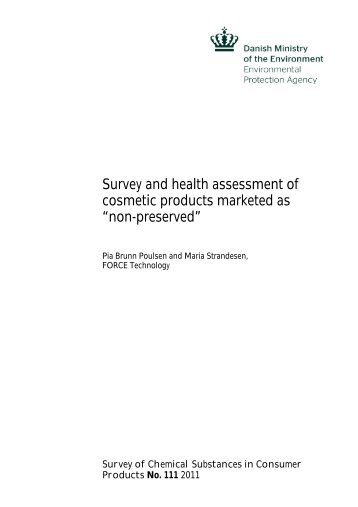 Survey and health assessment of cosmetic products ... - Miljøstyrelsen