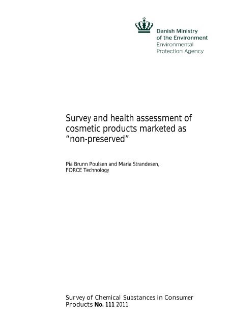 Survey and health assessment of cosmetic products ... - Miljøstyrelsen