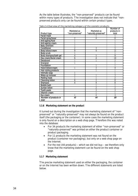 Survey and health assessment of cosmetic products ... - Miljøstyrelsen