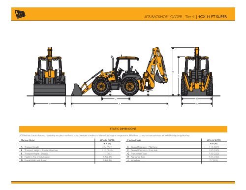 JCB BACKHOE LOADER - Tier 4i | 4CX 14 FT SUPER