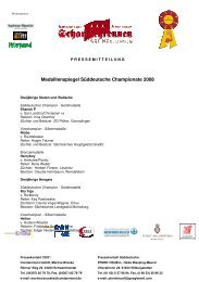 Ergebnisliste Süddeutsches Reitpferdechampionat