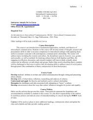 Syllabus 1 COMM 3190-002 Fall 2012 Intercultural Communication ...