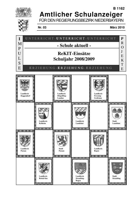 Amtlicher Schulanzeiger - Die Regierung von Niederbayern