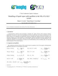 Modelling of liquid-vapor-solid equilibria in the NH3-CO2 ... - ieaghg