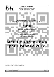 Bulletin 01 - APE Contern