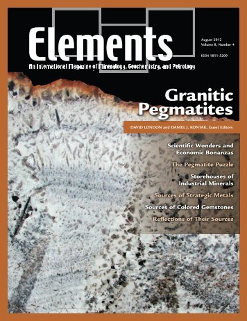Front Matter (PDF) - Elements - GeoScienceWorld