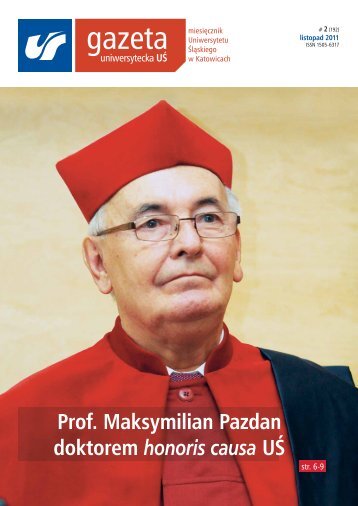 Prof. Maksymilian Pazdan doktorem honoris causa UŚ - Uniwersytet ...