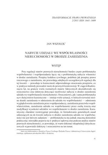 Nabycie udziału we współwłasności ... - Transformacje.pl