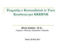 Përgatitja e Komunikimit të Tretë Kombëtar për KKKBNK - Programi i ...