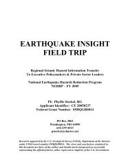 Earthquake Insight Field Trip - Earthquake Hazards Program - the ...