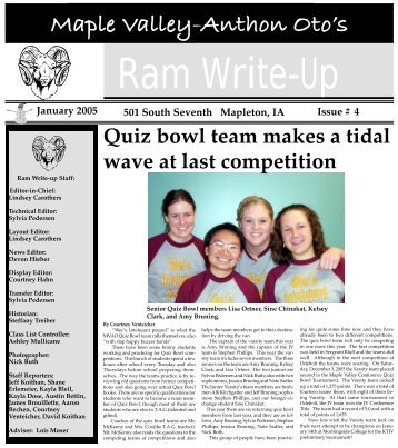 Ram Write-Up - Maple Valley Community Schools