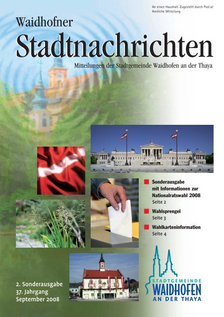 Waidhofner Stadtnachrichten 2. Sonderausgabe 2008 (594 KB)