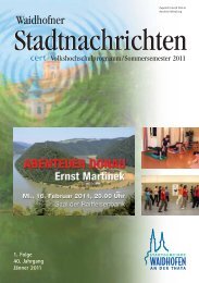 Volkshochschulprogramm Sommersemester 2011 - Waidhofen an ...