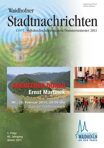 Volkshochschulprogramm Sommersemester 2011 - Waidhofen an ...