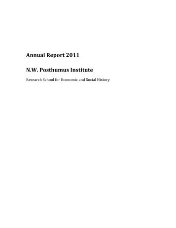 Annual Report 2011 N.W. Posthumus Institute - O - Universiteit Leiden