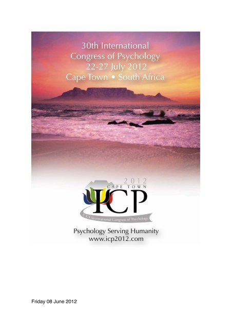 programme booklet - ICP 2012