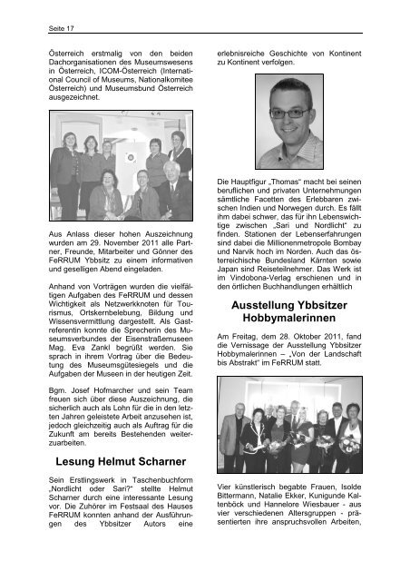 Amtliche Nachrichten Ausgabe 6/2011 - Marktgemeinde Ybbsitz