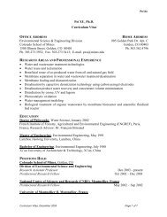 Pei XU, Ph.D. Curriculum Vitae Environmental Science ...