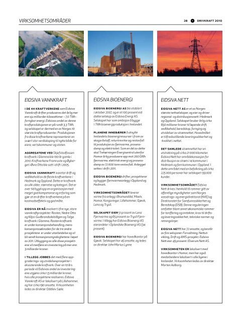 Årsrapport 2010 (pdf) - Eidsiva Energi