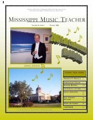 Winter 2008 - Mississippi Music Teachers Association