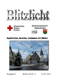 Blitzlicht Winter 2010, Ausgabe 6 - Seniorenzentrum Hattenhofen