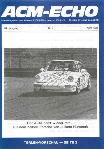 auf dem heißen Porsche von Juliane Hummelt - ACM Automobilclub ...