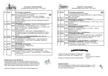 Pfarrnachrichten 9-2012 - Pastoralverbund Olpe-Biggesee