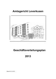 Amtsgericht Leverkusen Geschäftsverteilungsplan 2013