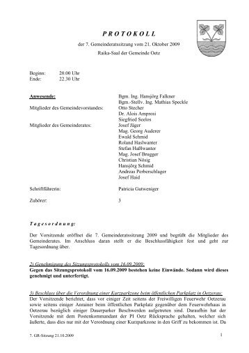 7. Gemeinderatsprotokoll (175 KB) - .PDF - Gemeinde Oetz - Land ...