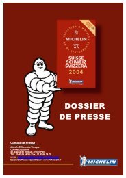Dossier de presse : Le Guide MICHELIN® Suisse 2004 - ViaMichelin