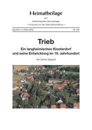 Trieb Ein langheimisches Klosterdorf und seine Entwicklung im 19 ...