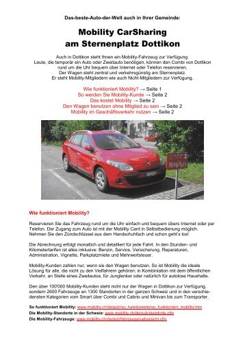 Mobility Car-Sharing - Gemeinde Dottikon