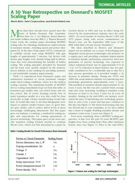 The Impact of Dennard's Scaling Theory - IEEE