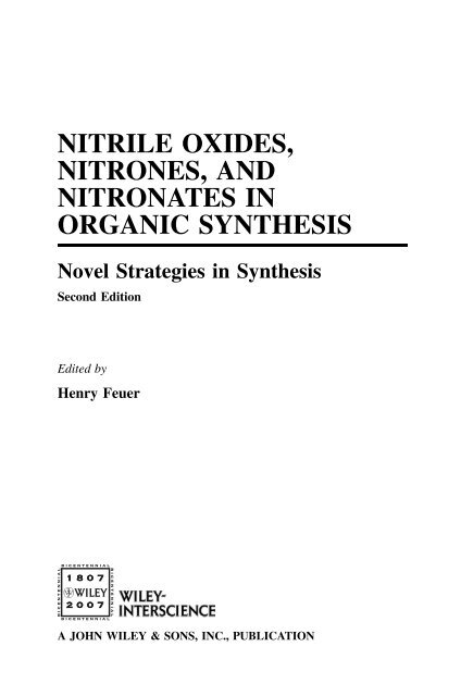 Nitrile Oxides, Nitrones, and Nitronates in Organic Synthesis : Novel ...