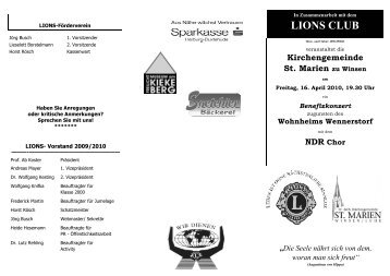 LIONS CLUB - Freilichtmuseum am Kiekeberg