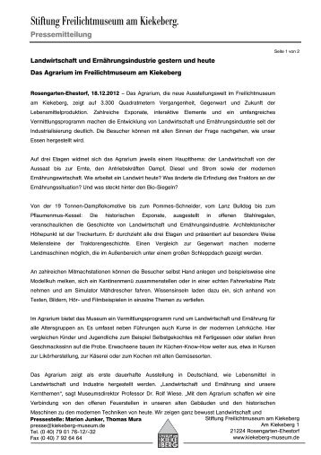 Pressemitteilung zum Agrarium als PDF - Freilichtmuseum am ...