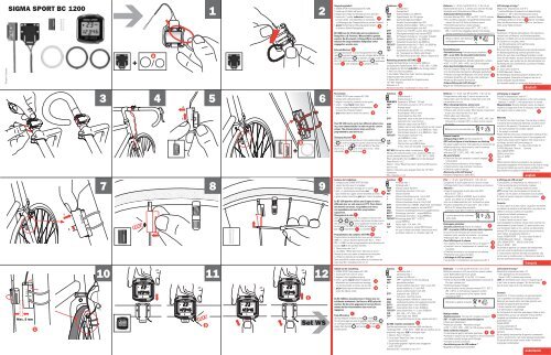 Sigma Sport Bc 1200 Bike Computer Wheel Size Chart | Sante Blog