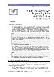 IVI-COM Instrument Driver Programming Guide - KIKUSUI Home Page