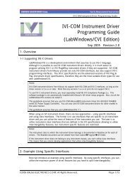 IVI-COM Instrument Driver Programming Guide - KIKUSUI Home Page