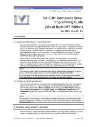 ivi-com instrument driver programming guide - KIKUSUI Home Page