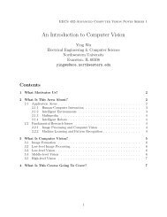 An Introduction to Computer Vision - Northwestern University