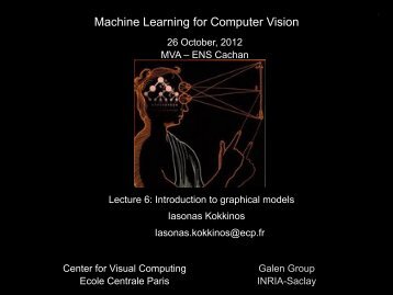 Machine Learning for Computer Vision - Ecole Centrale Paris