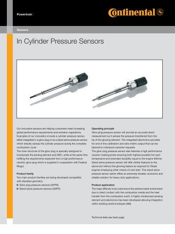 In Cylinder Pressure (2) - Kienzle Automotive GmbH