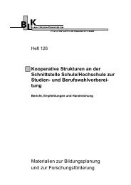 Heft 126 - Bund-Länder-Kommission für Bildungsplanung