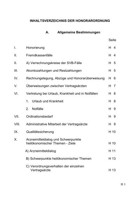 Honorarordnung 2012 - Kärntner Gebietskrankenkasse