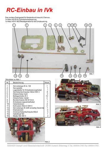 IVK RC- Einbau - REGNER Dampf- und Eisenbahntechnik