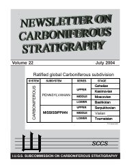 Carboniferous Newsletter 2004