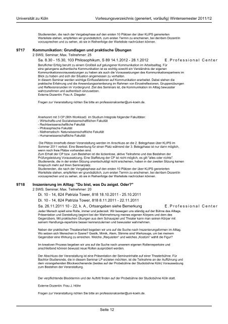 mathematisch-naturwissenschaftliche fakultät - koost - Universität zu ...